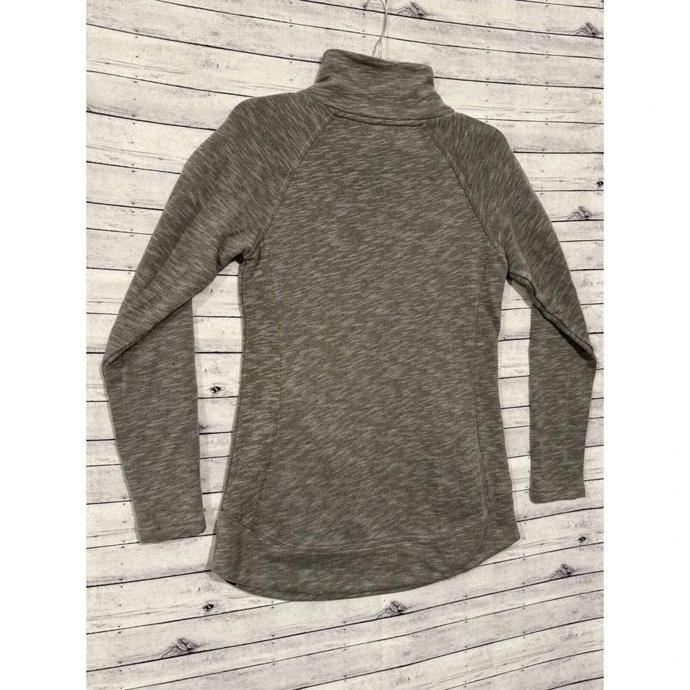 prAna Womens Calexa Tunic Sweater Sz XS Heather Green Pullover Active Pockets - Picture 11 of 15